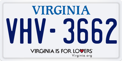 VA license plate VHV3662