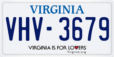 VA license plate VHV3679