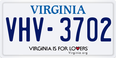 VA license plate VHV3702