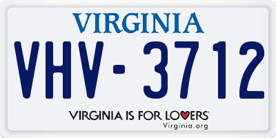 VA license plate VHV3712