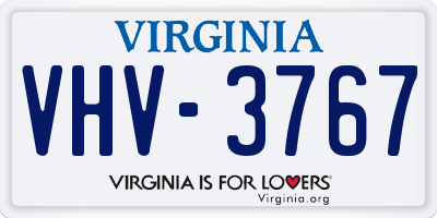 VA license plate VHV3767