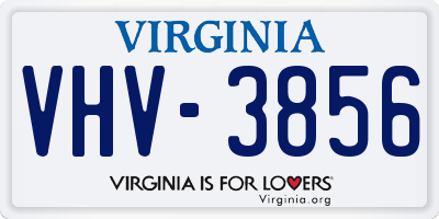 VA license plate VHV3856