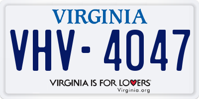 VA license plate VHV4047