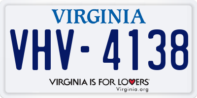 VA license plate VHV4138