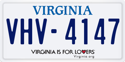 VA license plate VHV4147