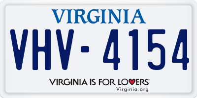 VA license plate VHV4154