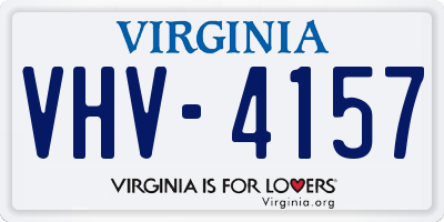 VA license plate VHV4157