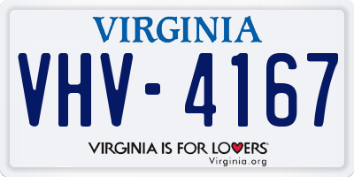 VA license plate VHV4167