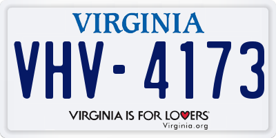VA license plate VHV4173