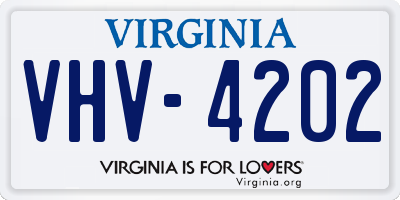 VA license plate VHV4202