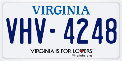 VA license plate VHV4248