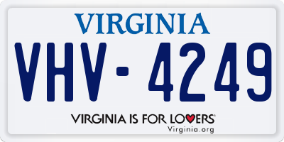 VA license plate VHV4249