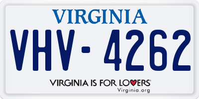 VA license plate VHV4262