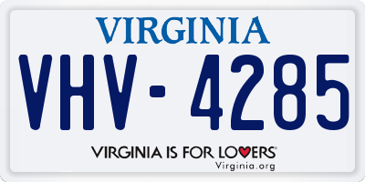 VA license plate VHV4285