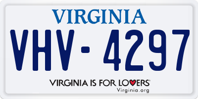 VA license plate VHV4297
