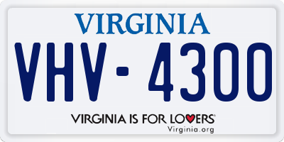VA license plate VHV4300
