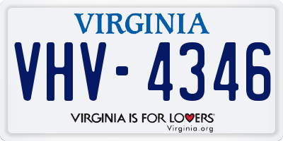 VA license plate VHV4346