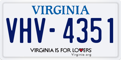 VA license plate VHV4351