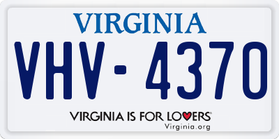 VA license plate VHV4370