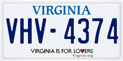 VA license plate VHV4374