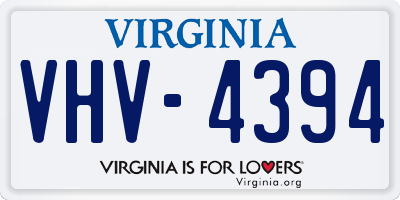 VA license plate VHV4394