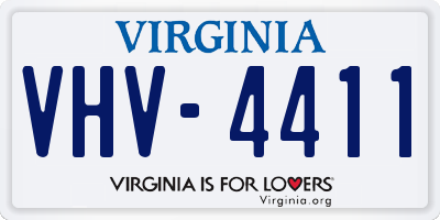 VA license plate VHV4411