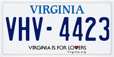 VA license plate VHV4423