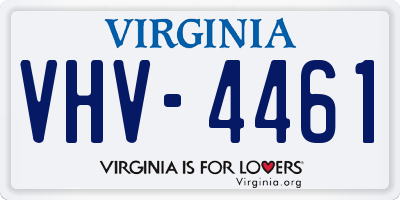 VA license plate VHV4461