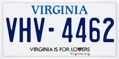 VA license plate VHV4462
