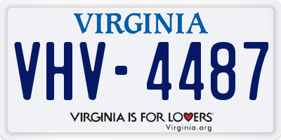 VA license plate VHV4487