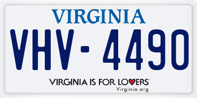 VA license plate VHV4490