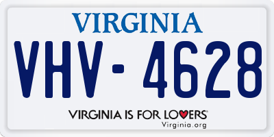 VA license plate VHV4628