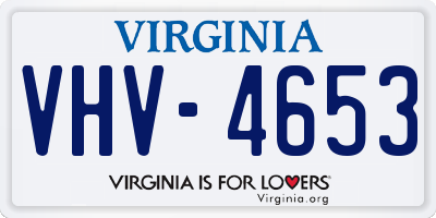 VA license plate VHV4653