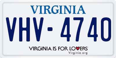 VA license plate VHV4740