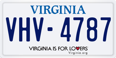 VA license plate VHV4787