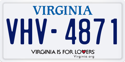 VA license plate VHV4871
