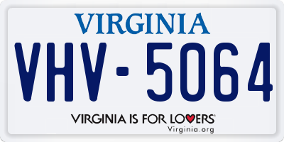 VA license plate VHV5064