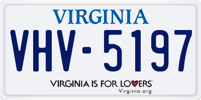 VA license plate VHV5197