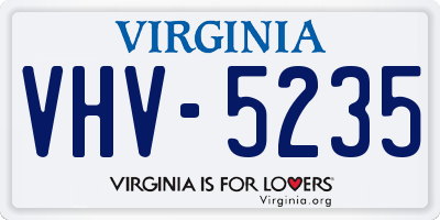 VA license plate VHV5235