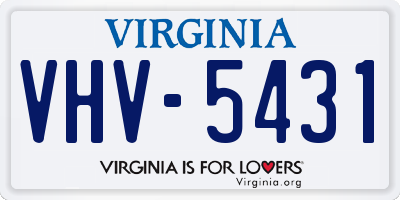 VA license plate VHV5431