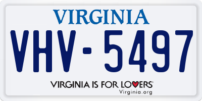 VA license plate VHV5497