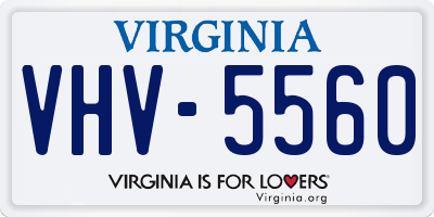 VA license plate VHV5560