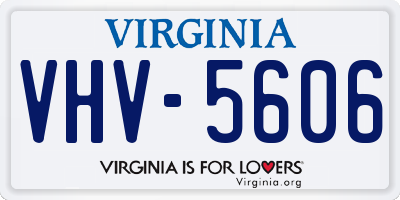 VA license plate VHV5606