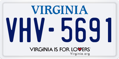 VA license plate VHV5691