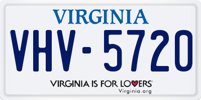 VA license plate VHV5720