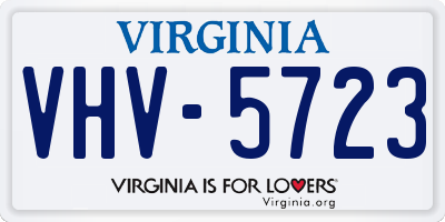 VA license plate VHV5723