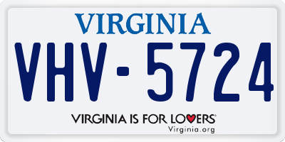 VA license plate VHV5724
