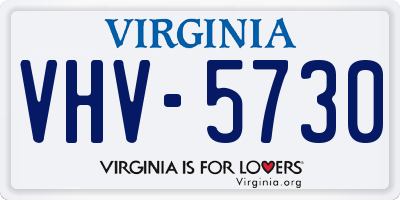 VA license plate VHV5730