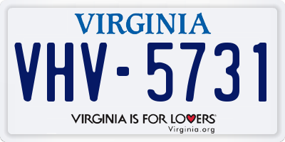 VA license plate VHV5731