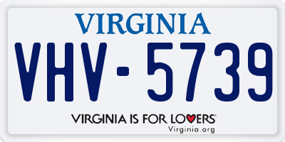 VA license plate VHV5739